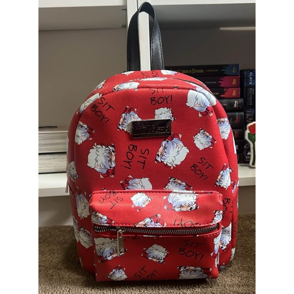 Red InuYasha Sit Boy Mini Backpack